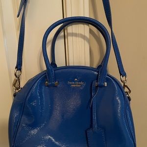 Kate Spade patent leather blue purse